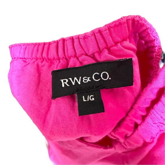 452 - RW & CO PINK TOP 100% COTTON Size Large - Picture 13 of 13